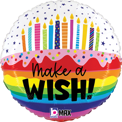 Std Birthday Rainbow Wishes Balloon