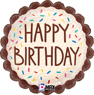 18" Birthday Chocolate Sprinkles Balloon