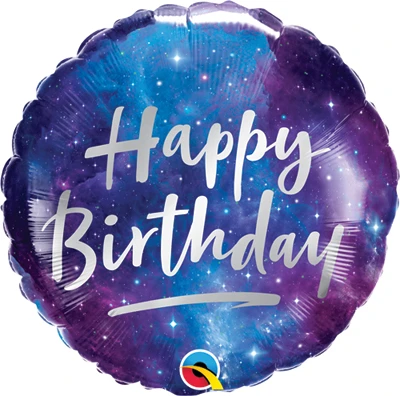 Std Birthday Galaxy Balloon