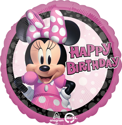 Std Birthday Minnie Mouse Forever Balloon