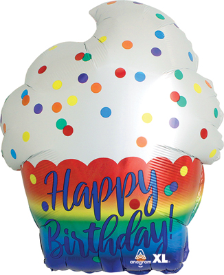 18 Inch Std Shape Birthday Cupcake Balloon