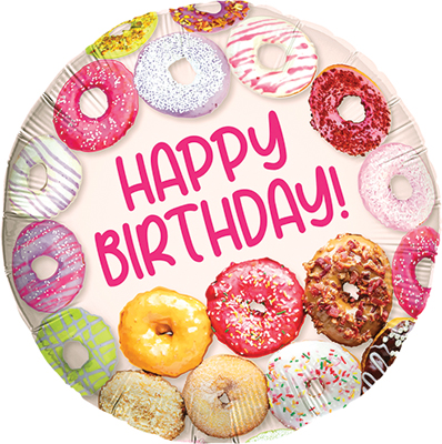Std Birthday Donut Time Balloon