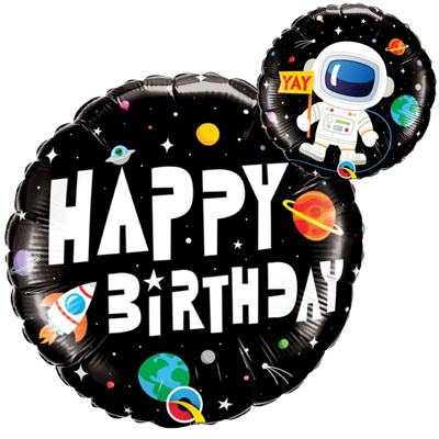 Std Birthday Astronaut Balloon