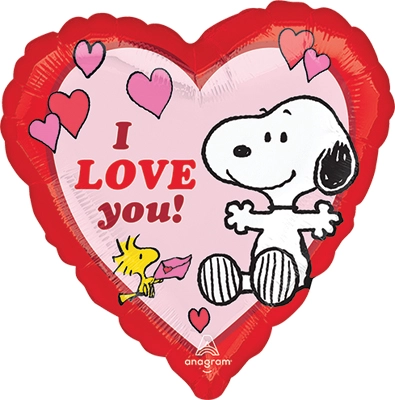 Std Love Peanuts Snoopy Balloon