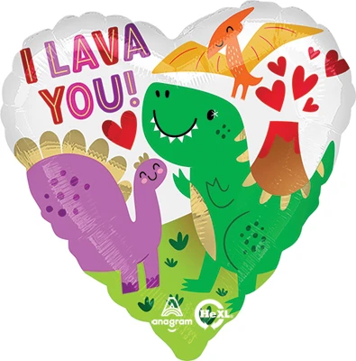 Std Lava You Dinosaurs Balloon
