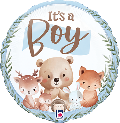 Std Woodland It's a Boy Balloon
