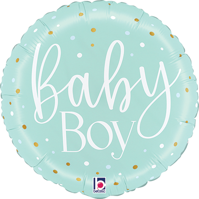 Std Baby Boy Blue Dots Balloon