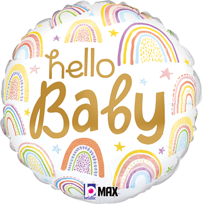 Std Pastel Hello Baby Balloon