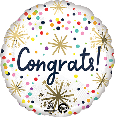 Std Congrats Confetti Sprinkle Balloon
