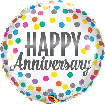 Std Anniversary Confetti Dots Balloon