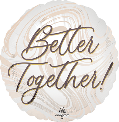 Std Wedding Better Together Satin Marble Balloon