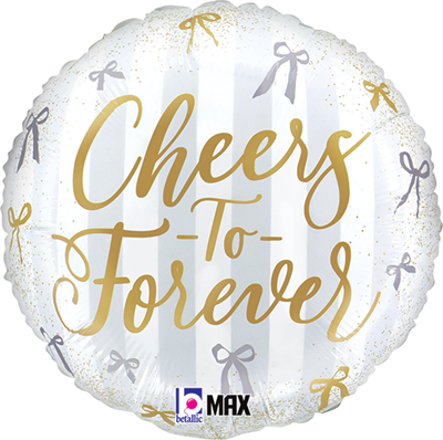 Std Wedding Cheers to Forever Bows Balloon