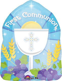 18 Inch Std Shape Communion Blue Balloon