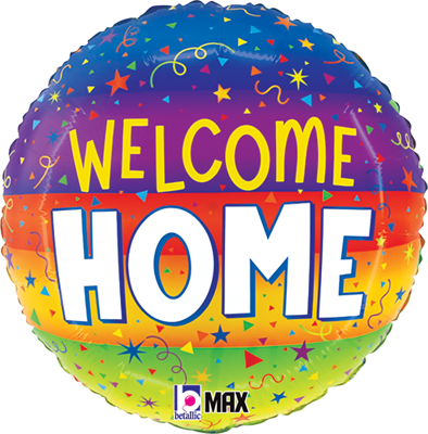Std Welcome Home Streamers Balloon