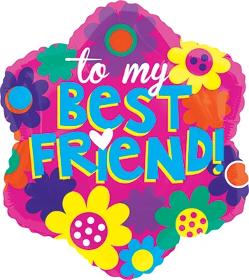 18"  To My Best Friend Flower ColorBlast® Balloon