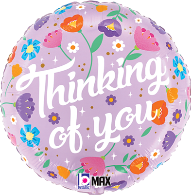 Std Thinking of You Floral Balloon