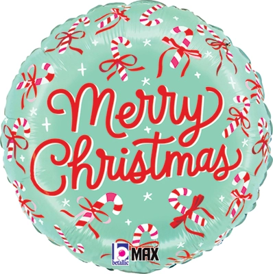 Std Christmas Candy Cane Bows Balloon