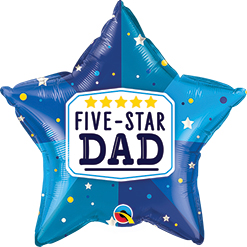 Std Fathers Day Five Star Dad Balloon