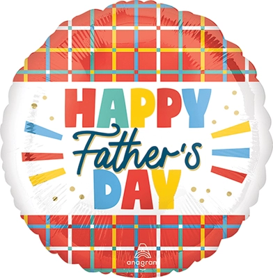 Std Father's Day Graphic Grids Balloon