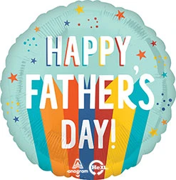 Std Fathers Day Playful Stripes Balloon