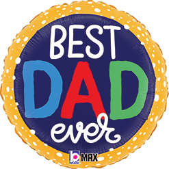 Std Father's Day Best Dad Bubbles Balloon