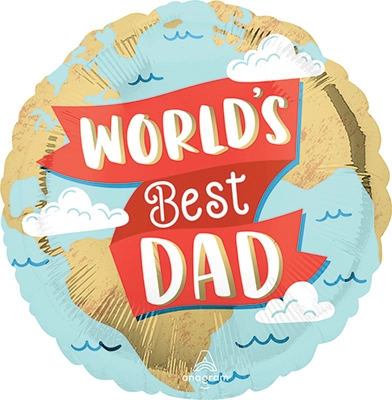 Std Father's Day World's Best Dad Balloon