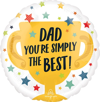 Std Father's Day Simply the Best Trophy Balloon