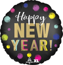 Std New Year Colorful Dots Balloon