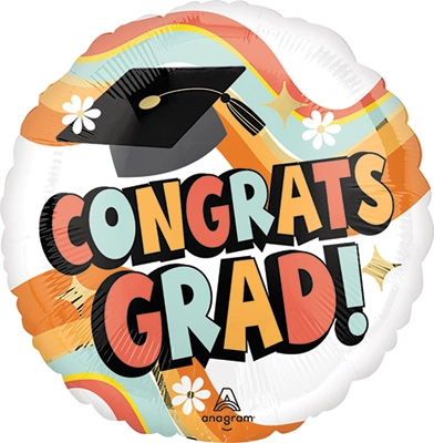 Std Graduation Groovy Grad Balloon