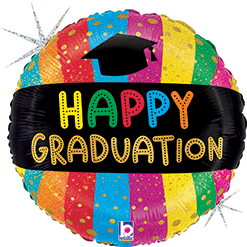 Std Graduation Colorful Holographic Balloon
