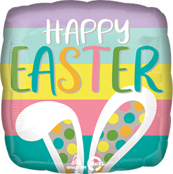 Standard Happy Easter Bunny Ears Balloon