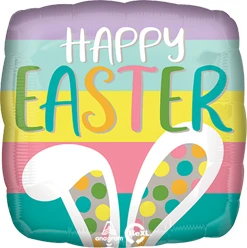 Standard Happy Easter Bunny Ears Balloon