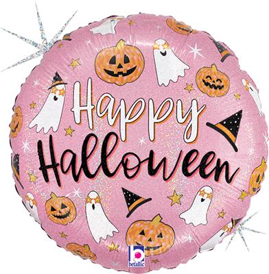 Std. Halloween Disco Party Holographic Balloon