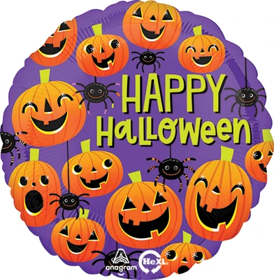 Std Halloween Spiders & Pumpkin Balloon