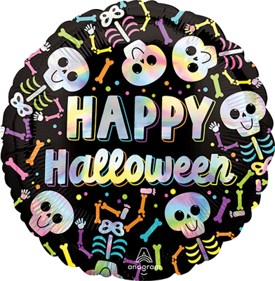 Std Halloween Bare Bones Holographic Balloon