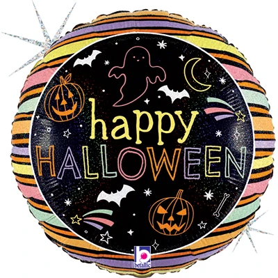 Std Halloween Spooky Pastel Holographic Balloon