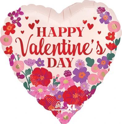 Std Valentine Satin Floral Bright Chintz Balloon