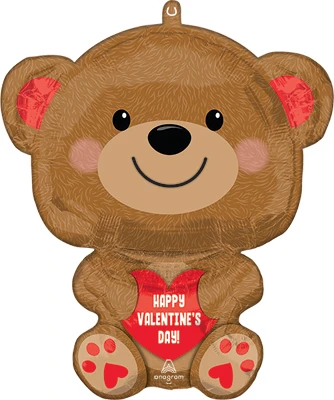 20" Valentine Cuddly Bear Balloon