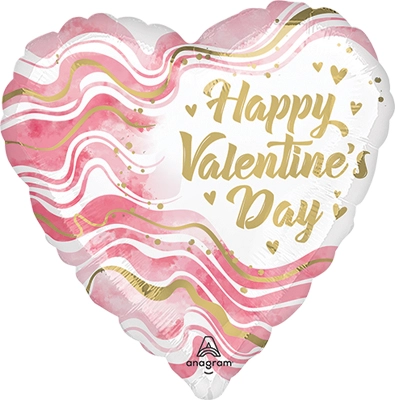 Std Valentine Blush Marble Balloon