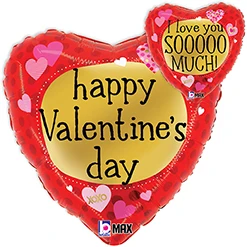 Std Valentine Pattern Hearts Balloon