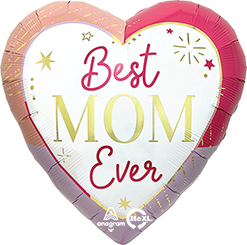 18 Inch Colorful Best Mom Ever Balloon