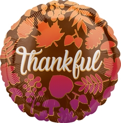Std Thanksgiving Thankful Ombre Leaves Balloon