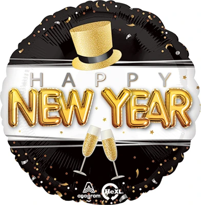 Std New Year Pop Clink Cheers Balloon