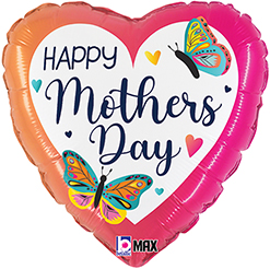 Std Mothers Day Colorful Butterflies Balloon