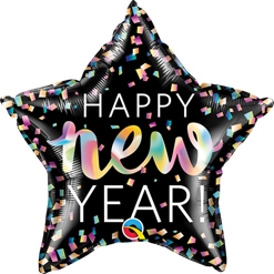 20 Inch New Year Iridescent Star Balloon
