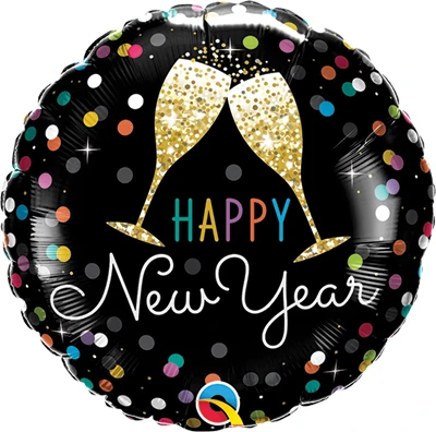 Std New Year Bubbly Wine Toast Balloon