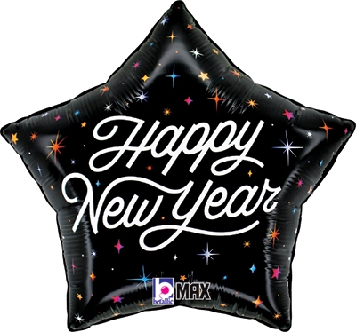 Std. New Year Shimmering Star Balloon