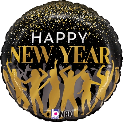 Std. New Year Satin Dance Party Balloon