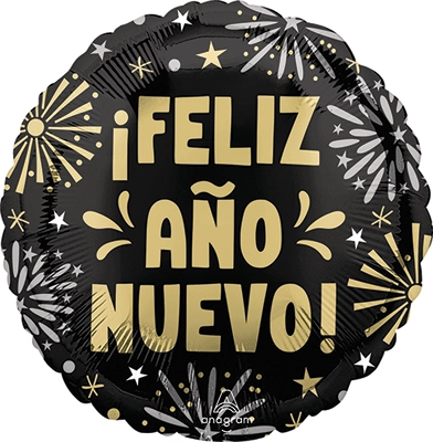 Std Feliz Ano Nuevo Fireworks Balloon