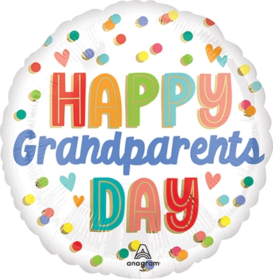 Std Grandparents Day Dots Balloon